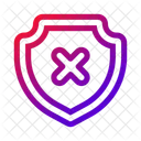 Shield Reject Cross Icon