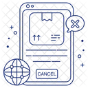 Cancelamento De Pedido Movel Cancelamento De Pacote Cancelamento De Pacote Ícone