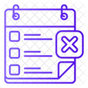 Cancelar Calendario Tiempo Icon