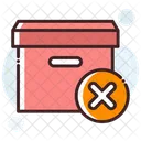 Canceled Delivery Delivery Box Canceled Sign Icon