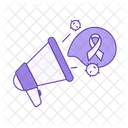 Megaphone Ribbon Cancer Icon