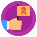 Cancer Awareness Flag Icon