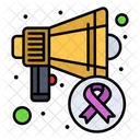 Cancer Day Speaker Awareness Icon