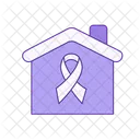 Home Ribbon Cancer Icon