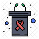 Cancer Speech Podium Presentation Icon