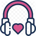 Cancion De Amor Musica Y Multimedia Auriculares Icono