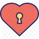 Candado En Forma De Corazon Amor Secreto Icon