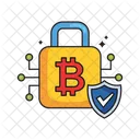 Candado bitcoin  Icono