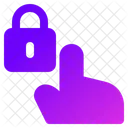 Candado Mano Escaner De Dedo Icono