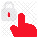 Candado Mano Escaner De Dedo Icono