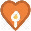 Candela Cuore A Forma Di Icon