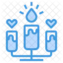 Candelabra Candle Love Icon