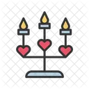 Candelabrum Valentine Candle Light Icon
