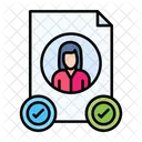 Personas Trabajo Candidato A Trabajo Mujer Icono