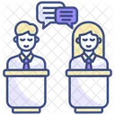 Candidate debate stage  Icon