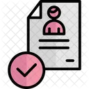 Candidate Checkmark Cv Icon