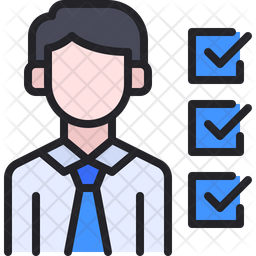 Candidate Selection Icon - Download in Colored Outline Style