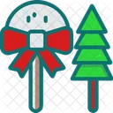 Decoration Christmas Stick Icon