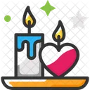 Candle Love Valentine Day Icon