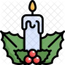 Candle Light Leaves Icon