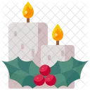 Candle Christmas Ornamental Icon