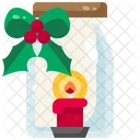Candle Christmas Fire Lamp Icon