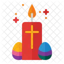 Candle Egg Cross Icon