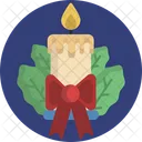 Candle Decoration New Year Icon