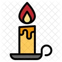 Candle Light Christmas Decoration Illumination Icon