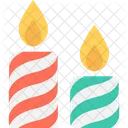 Burning Candle Decoration Icon