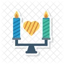 Candle Flame Love Icon