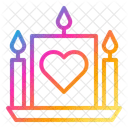 Candle Heart Love Icon