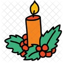 Mistletoe Candle Decoration Icon