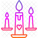 Candle Day Heart Icon