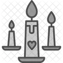 Candle Day Heart Icon