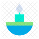 Spa Candle Fire Icon