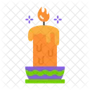 Candle Flame Illumination Icon