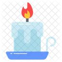 Candle Plate Flame Icon