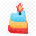 Candle Cake Heart Cake Tier Cake Icon