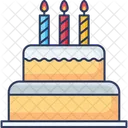 촛불 케이크 생일 케이크 아이콘