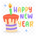 Candle Cake Confectionery Item Party Cake Icon
