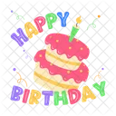 Candle Cake Confectionery Item Birthday Cake Icon