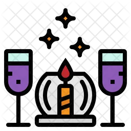 Candle Dinner  Icon
