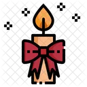 Candle Christmas Decoration Icon