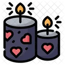 Candle Valentines Day Lamp Icon