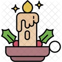 Candle Light Christmas Candle Icon