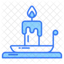 Candle Burning Luminous Icon