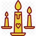 Candle Day Heart Icon