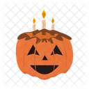 Candle in  pumpkin  Icon