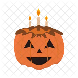 Candle in  pumpkin  Icon